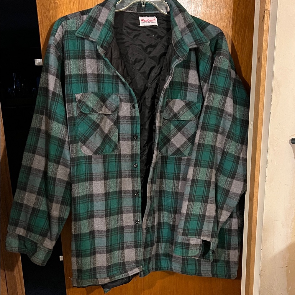 Wearguard Forest Green and Charcoal Plaid Jacket